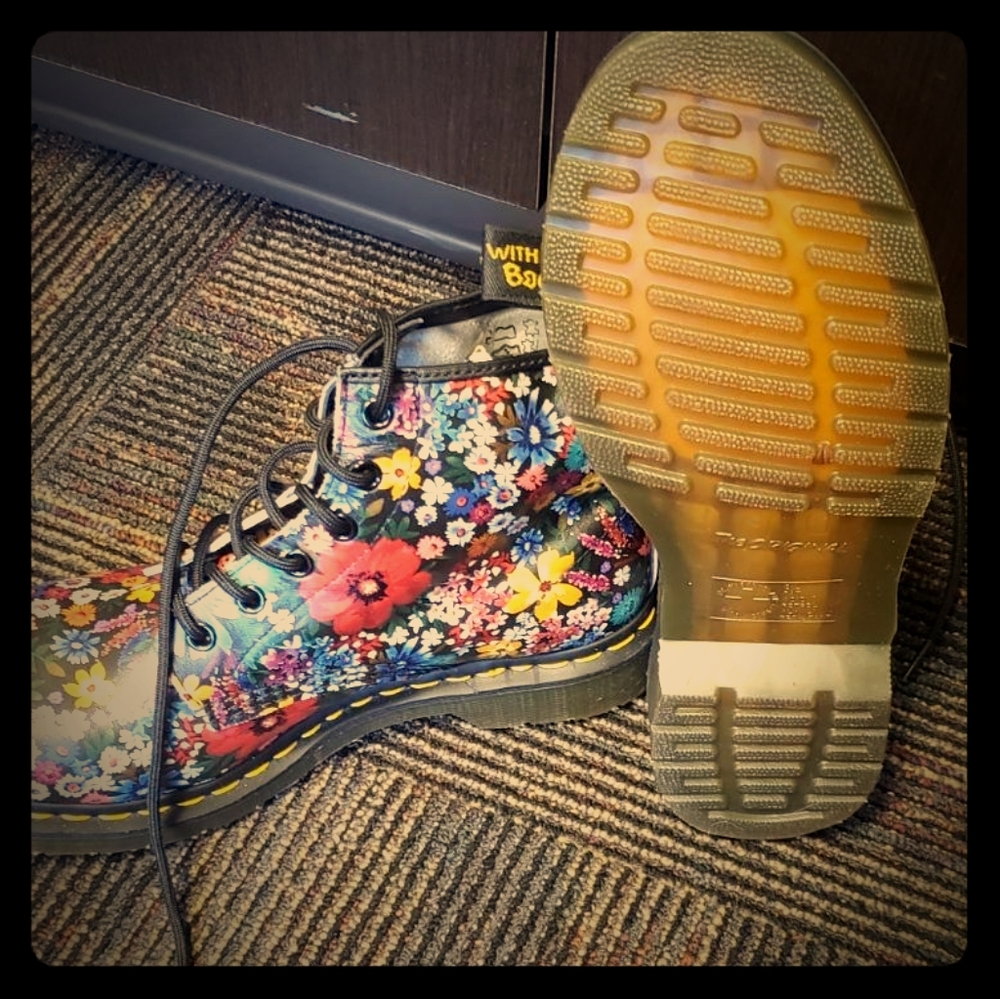 Doc Martin floral boots